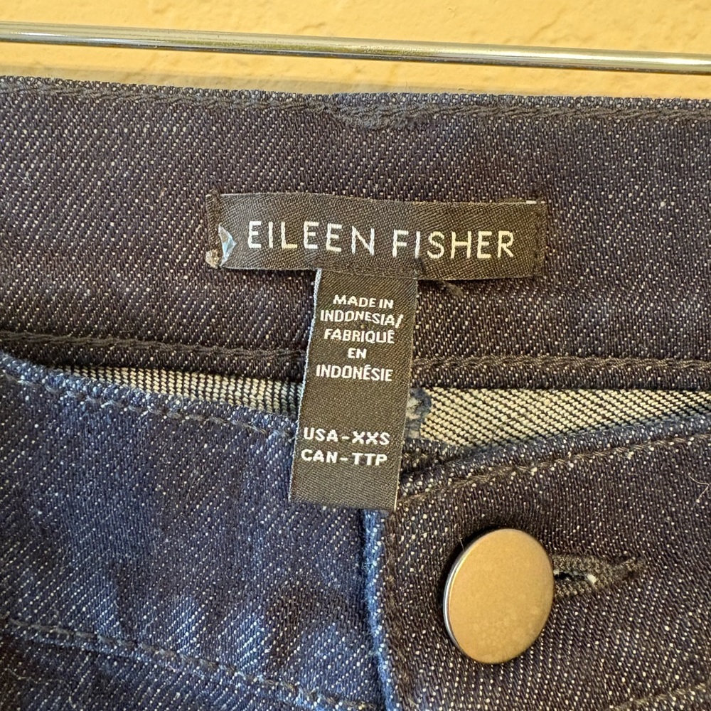 Eileen Fisher Blue Denim Jeans - Picture 3 of 5